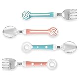 Stainless Steel Spoons And Forks Set-Utensils For Childrens,kids,adult Dessert Soup Themed Teaspoon,Cook-Utensil Essentials-2 spoon 2 fork