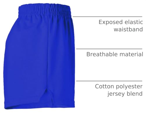 Image of Soffe Youth Girls' Authentic Cheer Shorts, Athletic Cotton Blend, 2.75 inch Inseam, 3 Pack