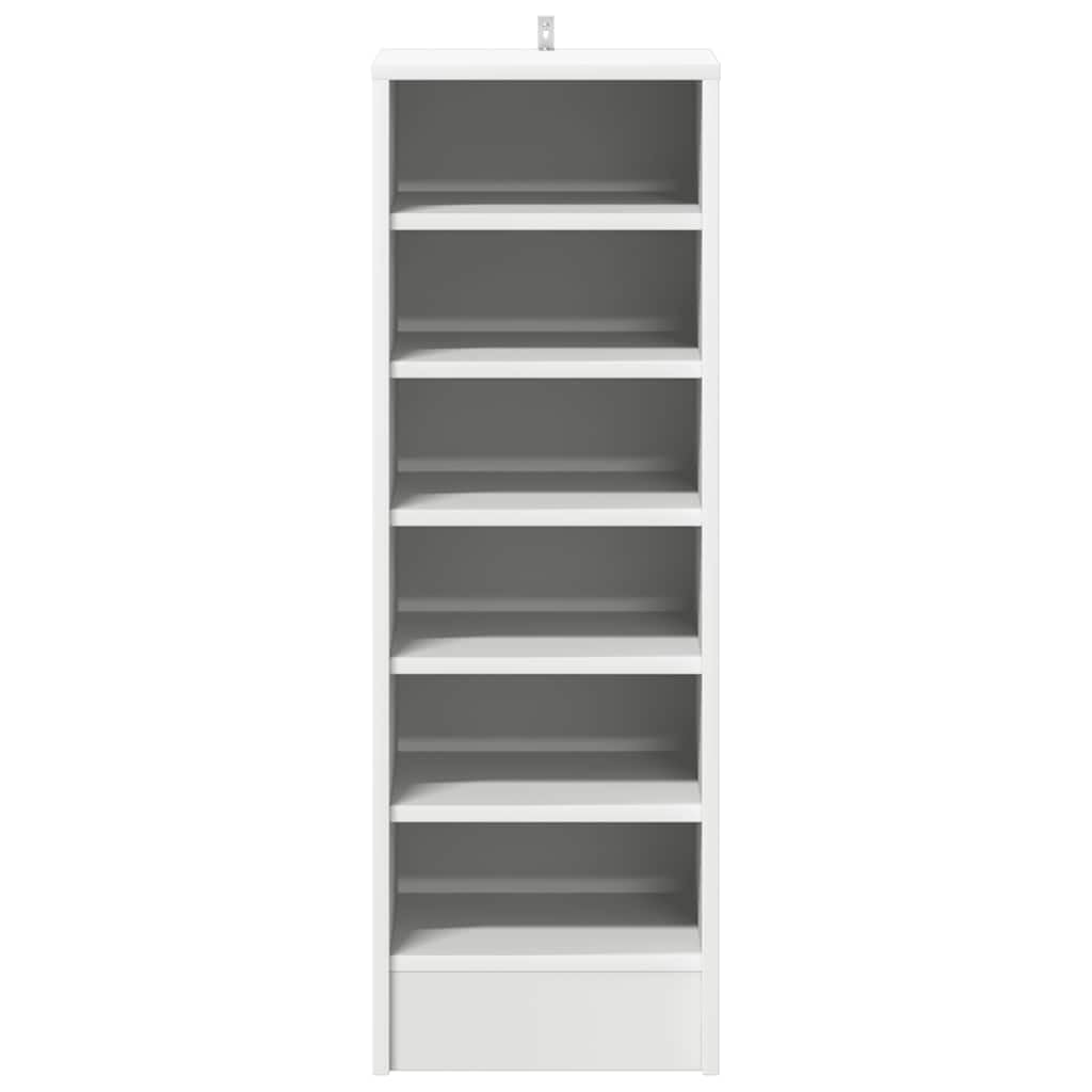 vidaXL Mueble Zapatero Organizador de Zapatos Armario Pasillo Almacenaje Taburete Puf Caja Banco Estantería de Contrachapada Blanco 31,5x35x90 cm