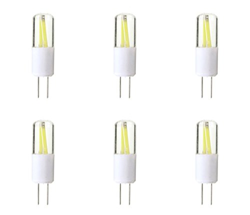 6 Pack - G4 Capsule COB Filament Halogen Lamp 3000K Warm White Under Cabinet Puck Lamp Replacement LED Light Bulb JC Bi 2 Pin AC 12V or DC 9V- 18V Chandelier Cabinet Oven Display Desk Counter Lighting 6 Pack - G4 Capsule COB Filament Halogen Lamp 3000K Warm White Under Cabinet Puck Lamp Replacement LED Light Bulb JC Bi 2 Pin AC 12V or DC 9V- 18V Chandelier Cabinet Oven Display Desk Counter Lighting
