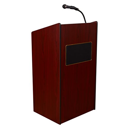 Oklahoma Sound 6010-MY Aristocrat Floor Sound Lectern, 25" Width x 46" Height x 20" Depth, Sound, Mahogany