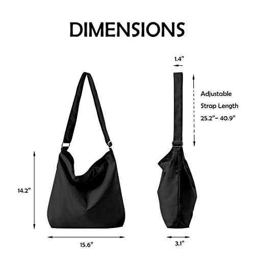 Image of TANOSII Canvas Tote Bag Womens Hobo Handbag Casual Shoulder Bag Shopping Bag Large Size Crossbody Bag