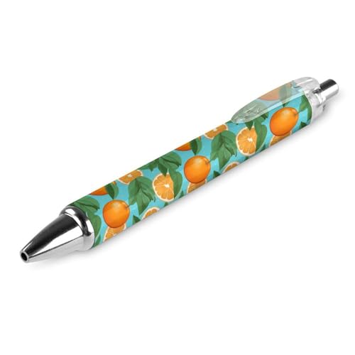 Stylo à bille orange rétractable pour notes et bureau