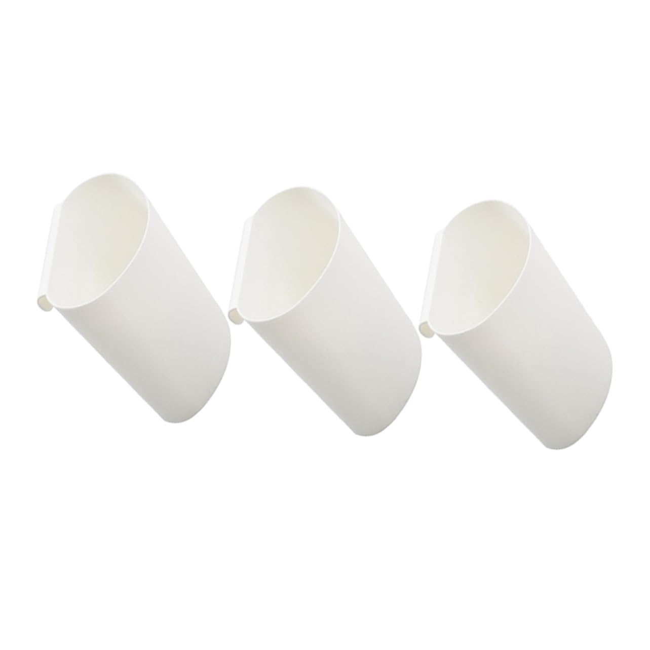 Gogogmee 1set Portable Hanging Storage Cups Durable Plastic Makeup Cart Accessories for Salon Home Space Saving Design for Rooms Workspaces Easy to Carry Organize 3pcs