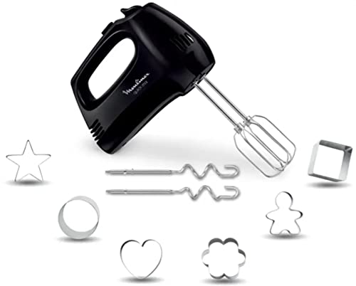Moulinex Sbattitore elettrico da cucina Quick Mix con 6 stampini - Fruste e ganci HM313810