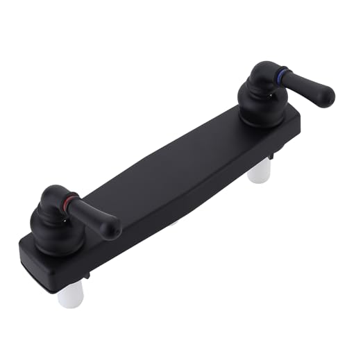 RV Shower Faucet Mobile Home Shower Faucet Wall Mount Plastic RV Shower Faucet 8inch 2 Valve Black