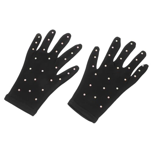 Figure Skating Gloves Fingerless Boys and Girls Gloves Microfiber Party Decorative for Girls