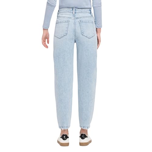 Flying Monkey Super High Rise Barrel Leg Jeans Light Blue2