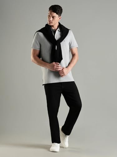 Image of Tommy Hilfiger Solid Regular Fit Cotton Polo T-Shirt