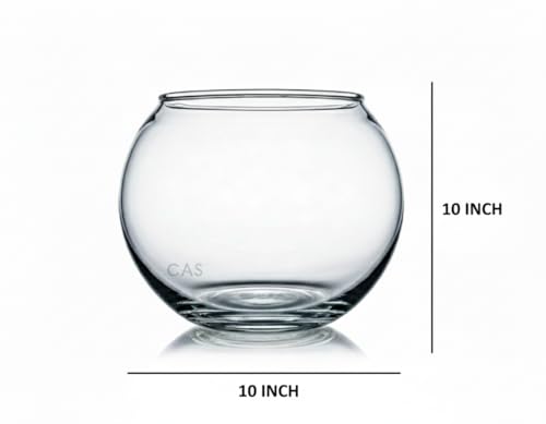 Image of CAS 1L to 14L Glass Fish Bowl (10 INCH, Glass Bowl, Without Neck) 6.5 litres