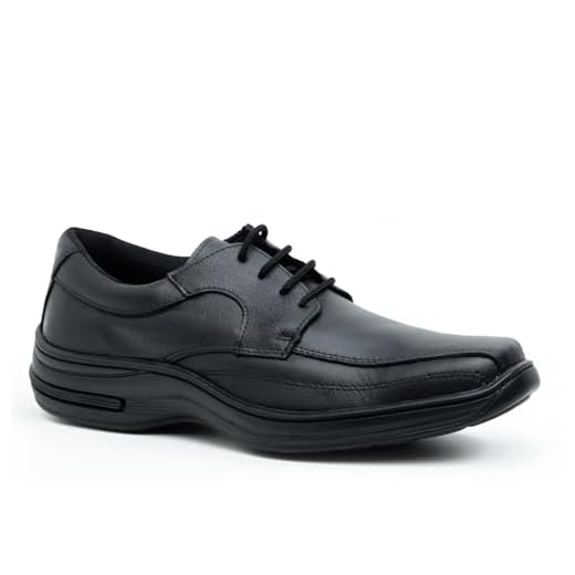 Sapato Social Masculino Ferrara Conforto em Couro Legítimo (Preto, BR, Adulto, Numérico, 44)