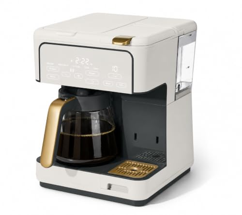 White Multi-Brew Coffee Maker with 12-cup carafe and single-serve
