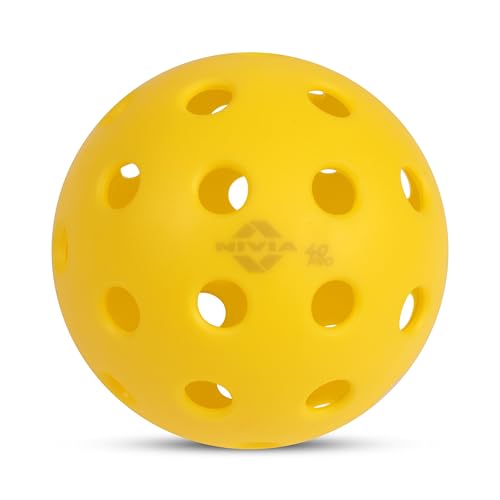 Image of Nivia Pickleball 40 Pro Outdoor Ball (Pack of 3), Pickleball Balls for Outdoor Play, 40 Precise Holes, Active Bounce, Durable (Yellow)
