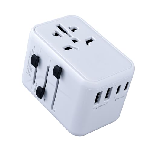 Adaptateur de voyage universel 65W EnergyPro avec 5 ports USB C pour Europe et USA