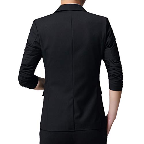 DAVID.ANN Men's Slim Fit Casual One Button Blazer Jacket2