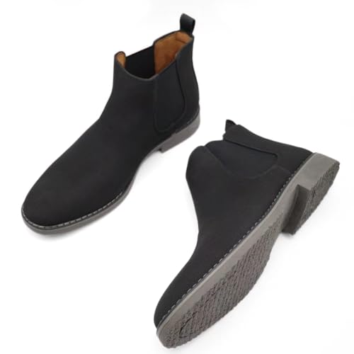 Image of Finishing & Sewing Men's Chelsea Boots, Smart Casual Slip On Ankle Boots