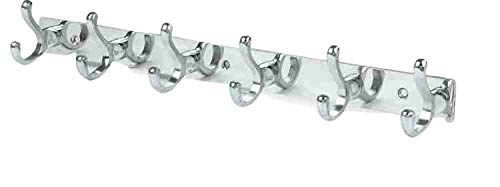 Quality Plus -Exclusive Extra Long 40 cm Brass 6 Pin Metal Bathroom Cloth Hooks Hanger Door Wall Robe Hooks Rail for Hanging Keys,Clothes,Towel (1, Chrome) (B08XPQG7WX) Amazon Price History, Amazon Price Tracker