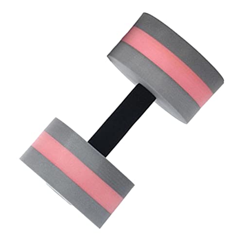 Abaodam 2 mancuernas flotantes para agua, equipo de fitness duradero de EVA para natación, aeróbicos acuáticos y ejercicios de resistencia, color gris y rojo