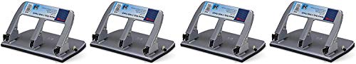 Officemate Medium Heavy Duty Three-Hole Punch, Ergonomic Handle, 30 Sheet Capacity, Silver (90086) (Pack of 4)