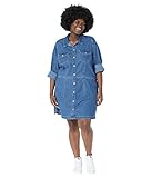 Levi's Women's Plus-Size Ellie Denim Dress, Mid Marble Y, 2X