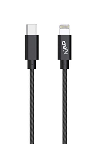 Câble USB C vers Lightning 20W 2GO de 100 cm noir certifié MFi pour charger un iPhone 12