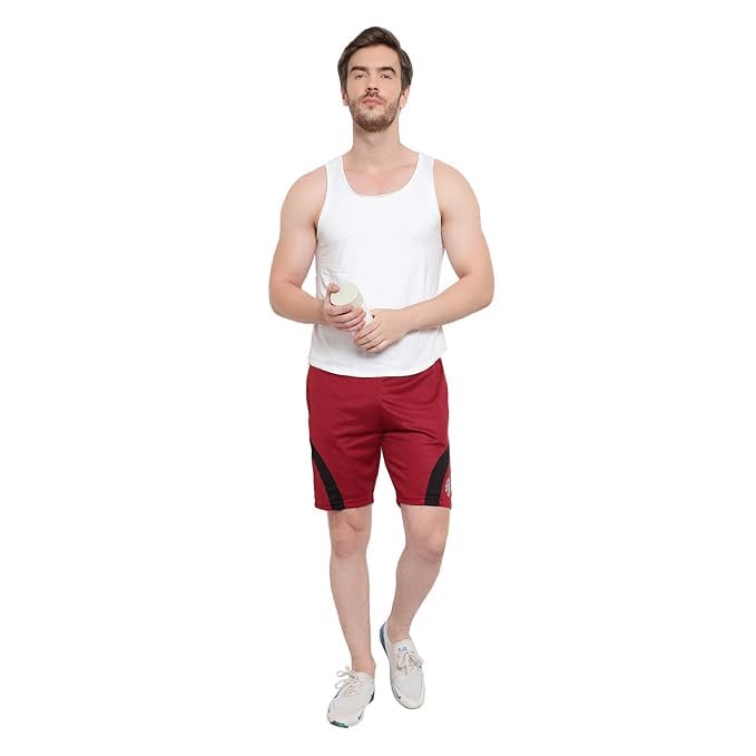 Image of DIA A DIA Men's Polycotton Running Sports Gym Shorts Pack of 2