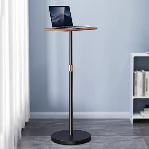 Supporto per computer portatile regolabile in altezza, ergonomico, portatile, per computer portatili e proiettori, base rotonda stabile