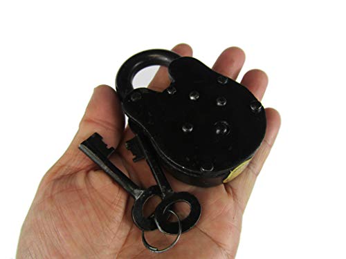 Antique Lock 4" x 2" with Keys, Old Lock and