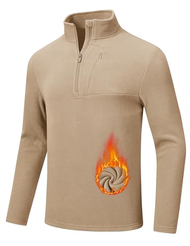 Pull de golf en polaire MoFiz anti-froid à col montant zippé