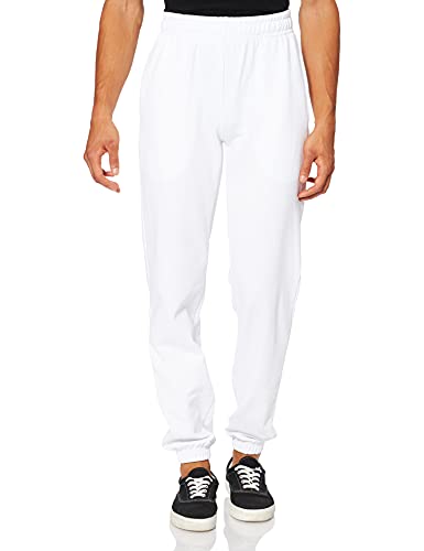 Build Your Brand Pantaloni di Felpa Basic, Bianco, XXL Uomo