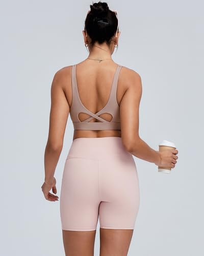 Image of RUNNING GIRL Sports Bra for Women High Support, Molded Cup High Impact Sports Bras with Sewn in Pads Workout Running Bra