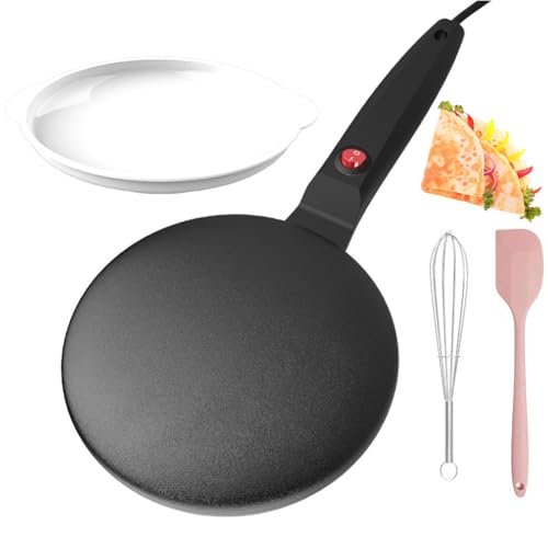 Crepera eléctrica - Máquina de panqueques portátil antiadherente con control automático de termostato para uso doméstico y en restaurantes
