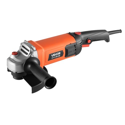 VEVOR Angle Grinder 7 Electric Grinder Power Tool 13Amps 8500RPM High-Speed Corded Angle Grinders with 270 Adjustable Dust Guard for Metal Grinding Cutting Rust Removal (Disc Not Included)