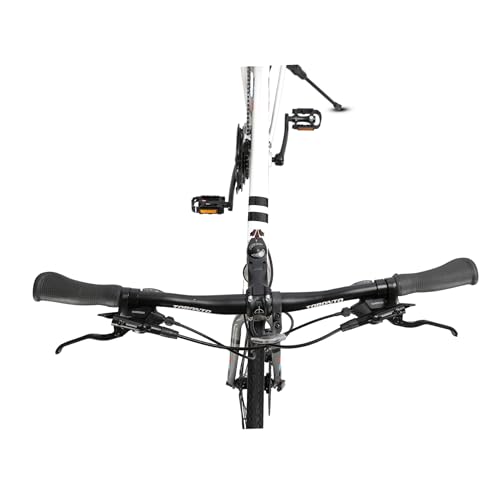 Image of Toronto H30 Rigid Bicycle with Alloy Frame and 700C, 24 Speed Gear with Front Suspension and disc Brakes, White, 1