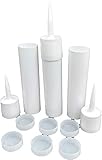 Quart Size Reusable Empty Caulk Tube - REFILLABLE CAULKING Cartridge 32 oz. - 3 Pack - Made in USA