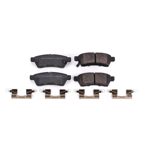 Image of PowerStop Rear Brake Pads for Nissan Frontier 2005-25 |Xterra 2005-15 |Suzuki Equator 2009-12 - Z17 Ceramic Brake Pads with Installation Hardware, 17-1100