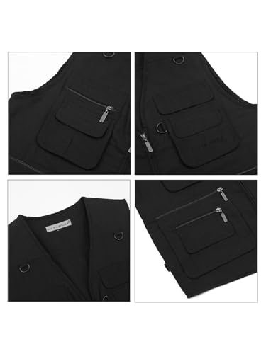 Image of Men's Poplin Outdoors Travel Sports Multi-Pockets Work Fishing Vest