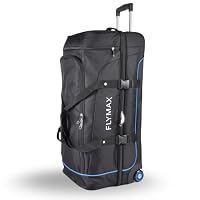 30 Large Suitcase Wheeled Duffle Bag Travel Holdall on Wheels 90L Lightweight Soft Shell on 2 Wheels Check in Luggage