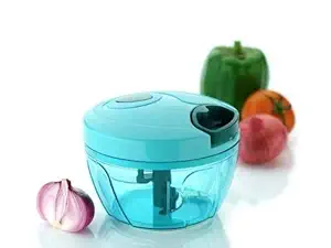 Mayur aquatech 450-ml Vegetable Cutter/Chopper with 3 Blades for Chopping Vegetables and Fruits (Blue)