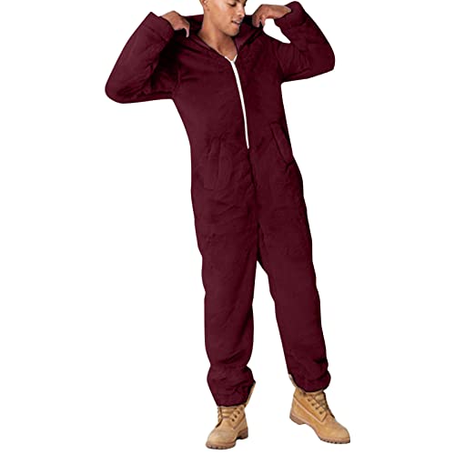 Pijama de lana para hombre mono holgado que soluciona el frío nocturno