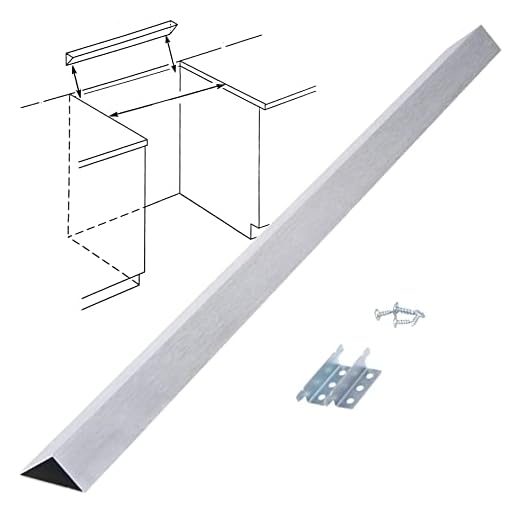 Slide-in Range Rear Filler Kit - Durable Triangle Stove Gap Cover, Universal Gap Fill Strip Between Stove Range and Wall, W10113901A Compatiable Whipool and Most Brand, Aluminum, 30" Long