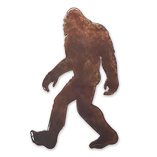 Imán decorativo Bigfoot pequeño de metal con pátina