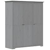 Teenpull Armario BODO gris 146 x 53, estilo rústico moderno para armario y vestidor