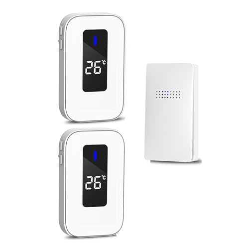 Sonnette sans fil carillon sans pile intérieur blanc avec 38 sonneries - 2