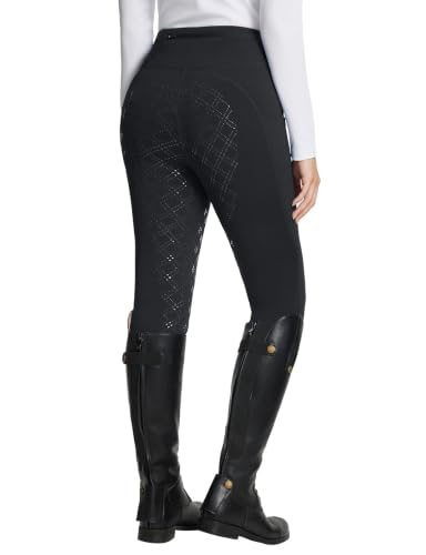 baleaf Womens Riding Pant Fleece Horse Breeches Full Seat Leggings Black S