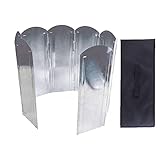 Múltiples usos: la estufa de camping a prueba de viento es adecuada para la mayoría de los utensilios de cocina al aire libre. Adecuado para picnics, campamentos y caminatas. Viene con una bolsa de almacenamiento para un fácil almacenamiento.