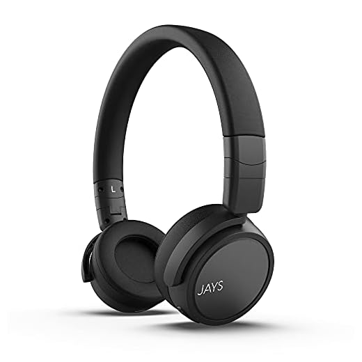JAYS On Ear Headphones Bluetooth - x-Seven - Black - Headphones Wireless On-Ear Wireless with 24h battery life & microphone
