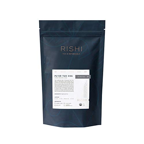 Rishi Tea Ancient Pu'er Tuo Cha Loose Leaf Herbal Tea | Immune, Heart & Digestion Support, USDA Certified Organic, Fair Trade Pu'er Tea, Caffeinated | 1 lb Bag, Makes 115 Cups