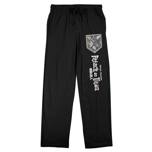 Attack On Titan: Final Season Title Logo Men's Black Sleep Pants