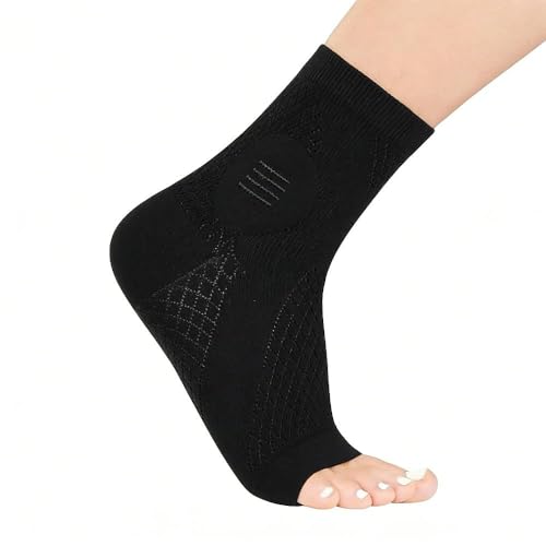 Image of NeuroCare Foot Supports for Neuropathy -Compression Foot Sleeves for Nerve Pain Relief, Diabetic Neuropathy, Ankle Gout, and Plantar Fasciitis - Adjustable for Men and Women(2Pair)